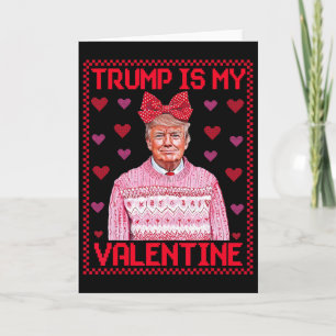 Rolig Trump är min valentin äckliga tröjor Trump V Kort
