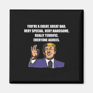 Rolig Trump Bästa Pappa Någonsin Alla Håller Med F Magnet