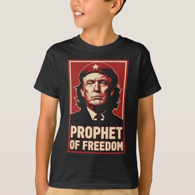 Rolig Trump Che Guevara Profet För Frihet Kärlek  T Shirt (Framsida)