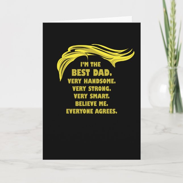 Rolig Trump-citat - Bästa Pappa Kort (Framsida)