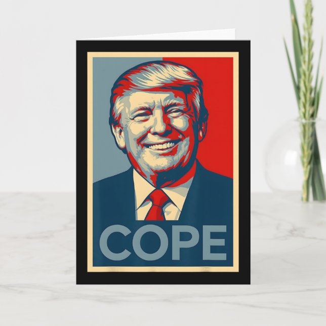 Rolig Trump Cope-parodi – politisk meme  Kort (Framsida)