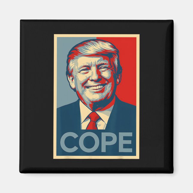 Rolig Trump Cope-parodi – politisk meme  Magnet (Framsidan)