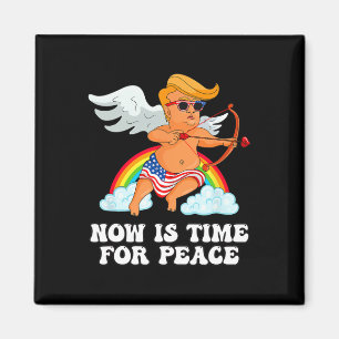 Rolig Trump Cupid-parodi - Nu är det dags för fred Magnet