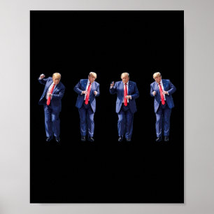 Rolig Trump-dans Dansar som en brottsling Rösta på Poster