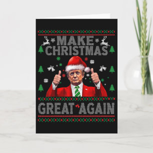 Rolig Trump-dans God Jul Fula Xmas-sväv Kort