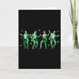 Rolig Trump-dans St. Patrick's Day Lmn Svart Cart Kort