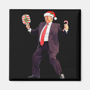 Rolig Trump-dans Tomte Jul Xmas Pickl Magnet