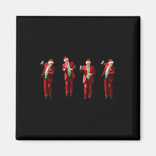 Rolig Trump-dans Tomte Jul Xmas Pyjamas Magnet
