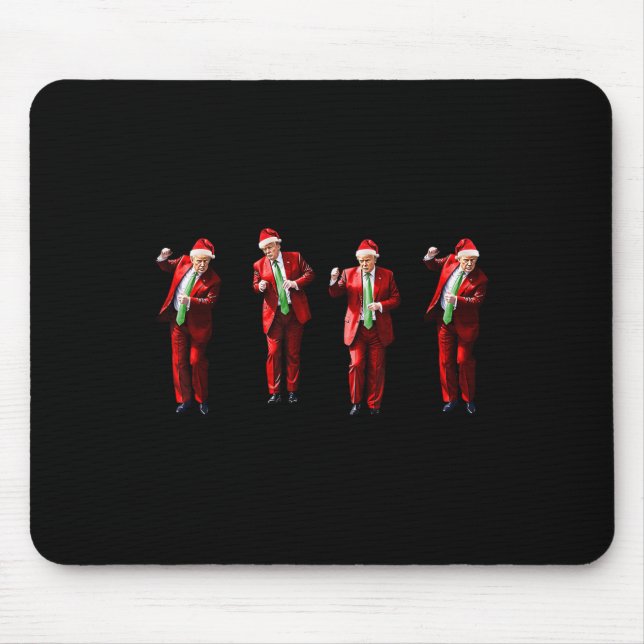 Rolig Trump-dans Tomte Jul Xmas Pyjamas Musmatta (Framsidan)