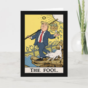 Rolig Trump Den Dumma Tarotkortskjorta Rolig Anti- Kort