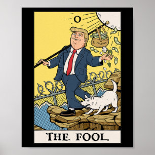 Rolig Trump Den Dumma Tarotkortskjorta Rolig Anti- Poster