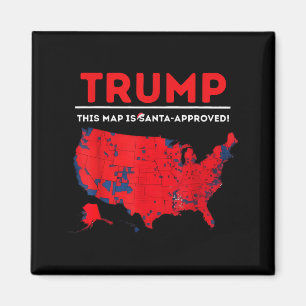 Rolig Trump Denna Karta Är Santa Godkänd Santa Chr Magnet