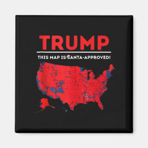 Rolig Trump Denna Karta Är Santa Godkänd Santa Chr Magnet