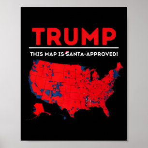 Rolig Trump Denna Karta Är Santa Godkänd Santa Chr Poster