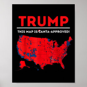 Rolig Trump Denna Karta Är Santa Godkänd Santa Chr Poster