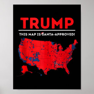 Rolig Trump Denna Karta Är Santa Godkänd Santa Chr Poster