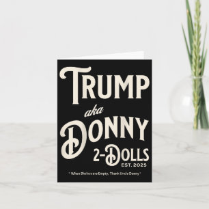 Rolig Trump Donny Två Dockor 2 Dockor På Jul T Kort