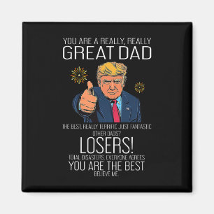 Rolig Trump Fars Dag Bästa Pappa Någonsin För Farf Magnet