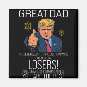 Rolig Trump Fars Dag Bästa Pappa Någonsin För Farf Magnet