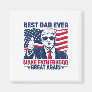 Rolig Trump Fars Dag Bästa Pappa Någonsin För Farf Magnet