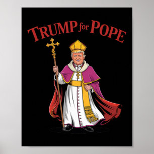 Rolig Trump För Påve Katolsk Vatikanen Påvestolen  Poster