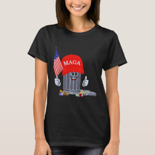 Rolig Trump Garaget Can Cartoon Karaktär Amerikans T Shirt