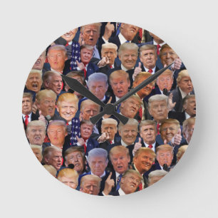 Rolig Trump-gåva Rund Klocka