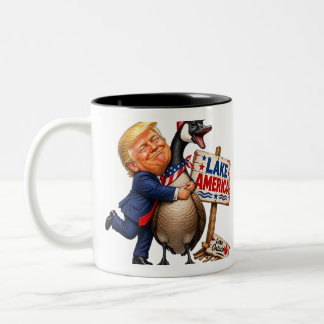 Rolig Trump & Goose Lake America-mugg Två-Tonad Mugg