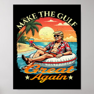 Rolig Trump Gör Gulf Stora Igen Trump Mercha Poster