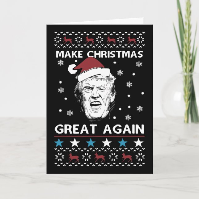 Rolig Trump Gör Julen Stor Igen Tee  Kort (Framsida)