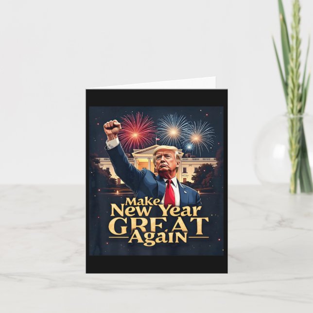 Rolig Trump Gör Nyår Gott Igen Trump Ny Pr Kort (Framsida)