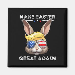 Rolig Trump Gör Påsken Större Igen Kanin Jakt Ägg Magnet