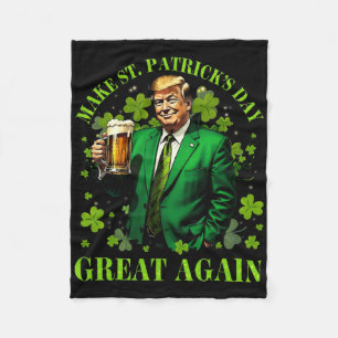 Rolig Trump Gör St Patrick's Day Stor Igen Iris Fleecefilt