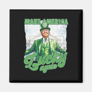Rolig Trump Gör St Patrick's Day Stor Igen Iris Magnet