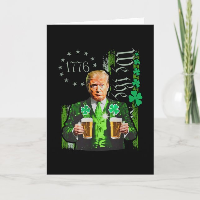 Rolig Trump Gör St Patrick's Day Stort Igen Iris Kort (Framsida)