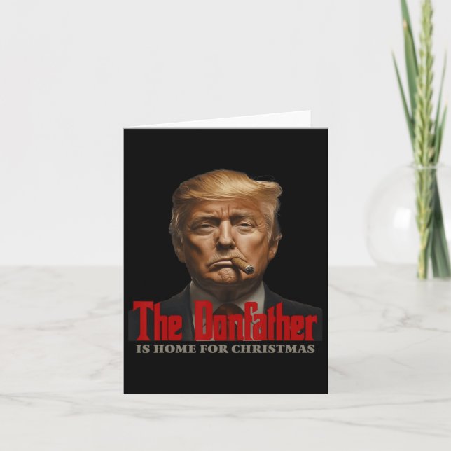 Rolig Trump Gudfarbror Donfather Är Hemma För Ch Kort (Framsida)