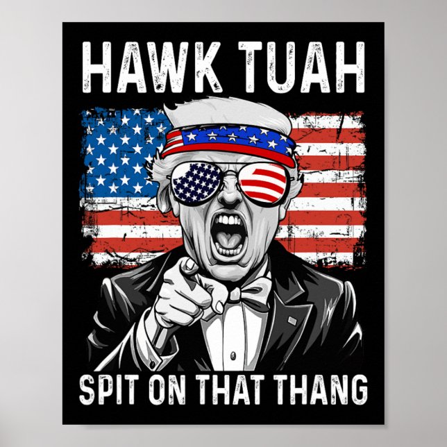 Rolig Trump Hawk Tuah - Spit On That Thang Meme  Poster (Framsidan)