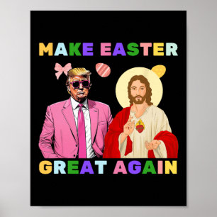 Rolig Trump Jesus Kristus Gör Påsken Större Igen E Poster