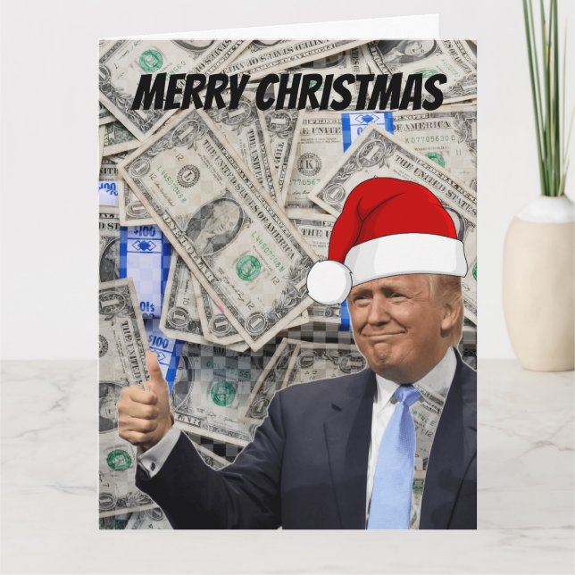Rolig Trump julhälsningskort, $2,000 Kort (Framsida)