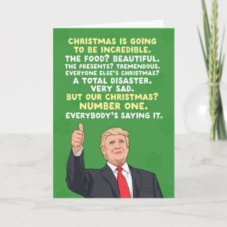 Rolig Trump julkort nummer ett jul Kort