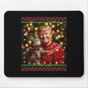 Rolig Trump jultröja för kattälskare 1 Musmatta