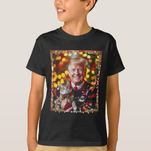 Rolig Trump jultröja för kattälskare T Shirt