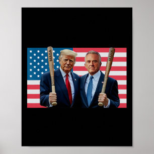 Rolig Trump Kennedy Mega Maha Sälj T Usa Flagga  Poster