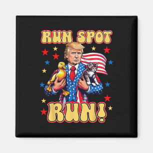 Rolig Trump Kör Harris Spot Kör Hund Dete Val  Magnet