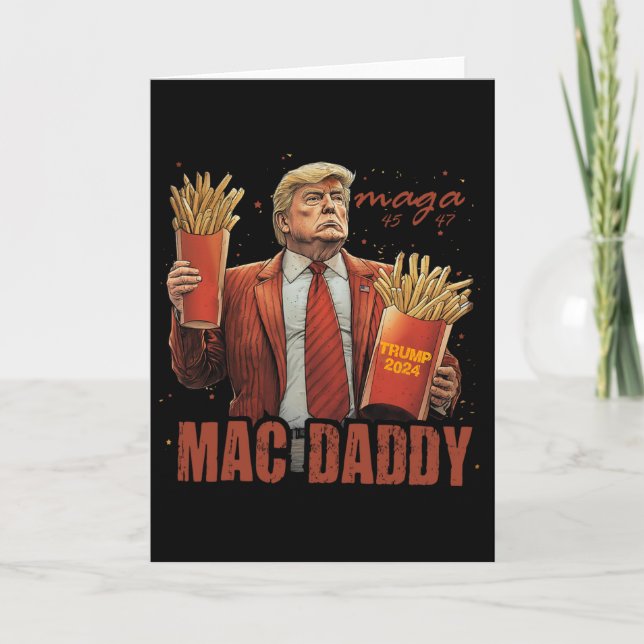 Rolig Trump Mac Daddy Tröja  Kort (Framsida)