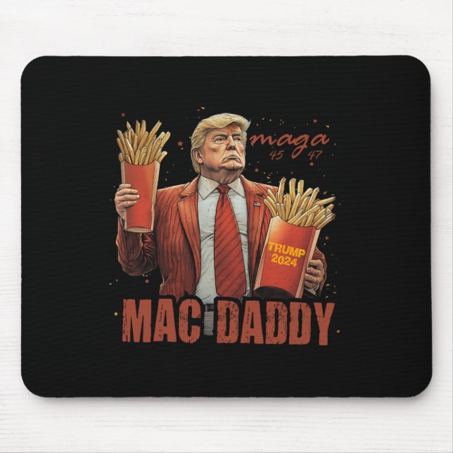 Rolig Trump Mac Daddy Tröja  Musmatta (Framsidan)