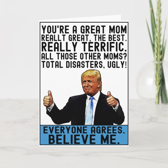 Rolig Trump-mamma-gåva för mors dag Kort (Framsida)