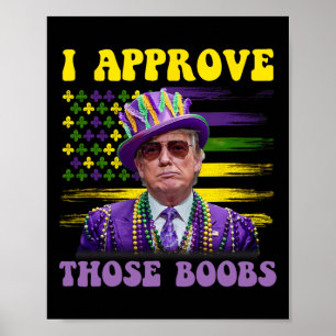 Rolig Trump Mardi Gras Usa Jag Godkänner De 2 Poster