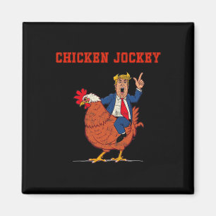 Rolig Trump-meme med kycklingjockey Magnet