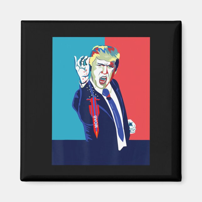 Rolig Trump Moab  Magnet (Framsidan)